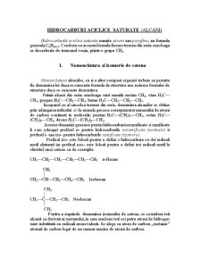 Hidrocarburi Aciclice Saturate (Alcani) - Pagina 1