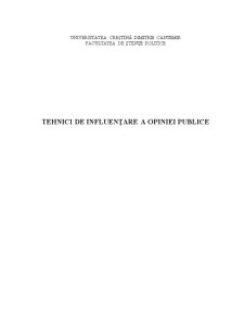 Tehnici de Influențare a Opiniei Publice - Pagina 1