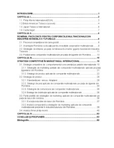 Strategii de Marketing ale Companiilor Multinaționale pe Piața Produselor de Tutun din România - Pagina 1