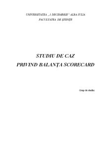 Studiu de caz Privind Balanța Scorecard - Pagina 1