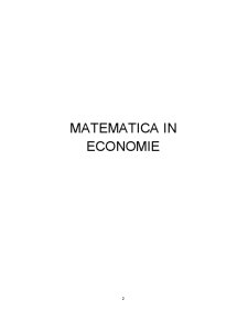Necesitatea utilizării matematicii în științele economice - Pagina 2
