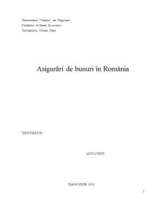 Asigurarea Bunurilor în România - Pagina 2