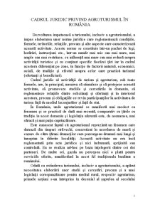 Cadrul Juridic privind Agroturismul în România - Pagina 1