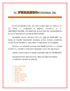 Cercetarea de Marketing - SC Ferrero România SRL - Pagina 4