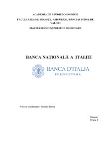 Banca Centrală a Italiei - Pagina 1