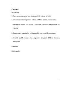 Politica externă a Republicii Moldova - Pagina 1