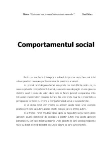 Comportamentul Social - Pagina 1