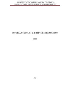 Istoria statului și a dreptului românesc - Pagina 1