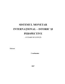Sistemul Monetar Internațional - Istoric și Perspective - Pagina 1