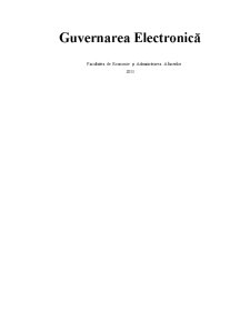 Guvernarea Electronică - Pagina 1