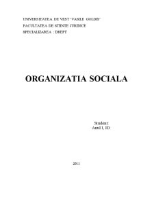 Organizația socială - Pagina 1