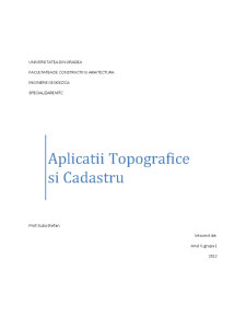 Aplicații topografice și cadastru - Pagina 1