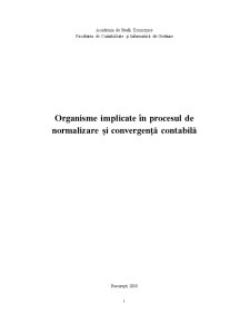 Organisme Implicate în Procesul de Normalizare și Convergență Contabilă - Pagina 1