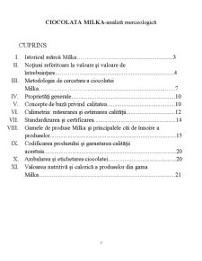 Analiza Merceologica a Ciocolatei Milka - Pagina 2