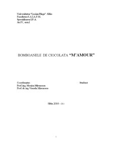 Bomboanele de ciocolată M’Amour - Pagina 1