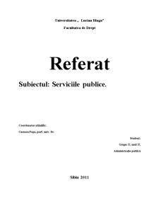Serviciile Publice - Pagina 1