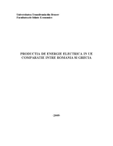 Producția de energie electrică în UE - comparație între România și Grecia - Pagina 1