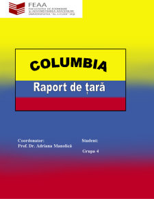 Marketing internațional - raport de țară - Columbia - Pagina 1