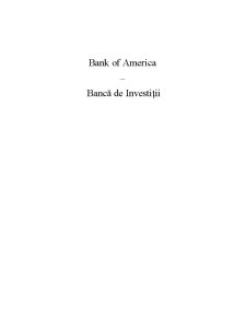 Bank of America - Bancă de Investiții - Pagina 1