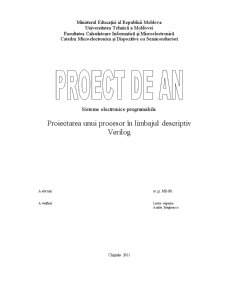Proiectarea unui Procesor în Limbajul Descriptiv Verilog - Pagina 1