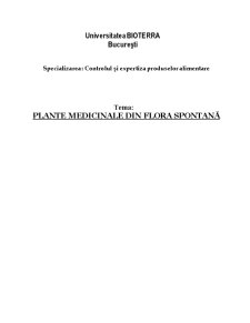 Plante medicinale din flora spontană A - Pagina 1