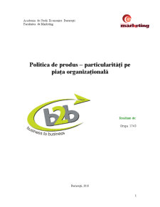 Politica de produs B2B - Pagina 1