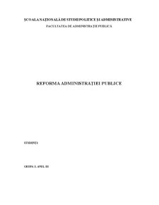 Reforma Administrației Publice - Pagina 1
