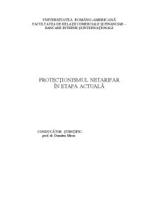 Protecționismul Netarifar în Etapa Actuală - Pagina 1