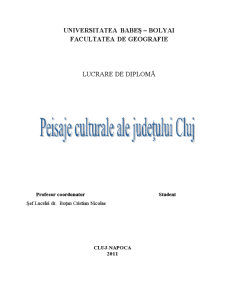 Peisaje culturale ale Județului Cluj - Pagina 1