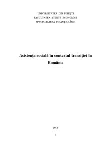 Asistența Socială în Contextul Tranziției în România - Pagina 1