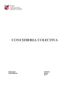 Concedierea colectivă - Pagina 1