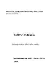 Indicatori sintetici ai distribuțiilor statistice - Pagina 1