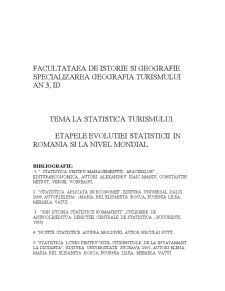 Etapele Evolutiei Statisticii in Romania - Pagina 1
