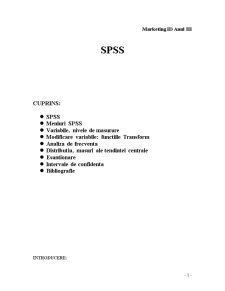 Programul SPSS - Pagina 1
