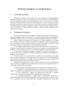 Instituții Europene cu Rol Decizional - Pagina 2
