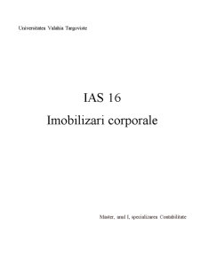 IAS 16 - imobilizări corporale - Pagina 1