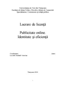 Publicitate online. identitate și eficiență - Pagina 1