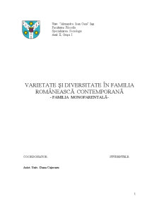 Varietate și Diversitate în Familia Românească Contemporană - Pagina 1