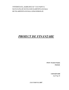 Proiect de Finanțare - Pagina 1