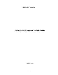 Antropologia agresivității și violenței - Pagina 1