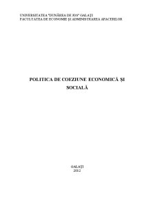 Politica de Coeziune Economică și Socială - Pagina 1