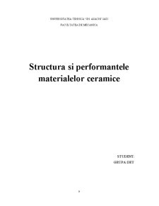 Structura și performanțele materialelor ceramice - Pagina 1
