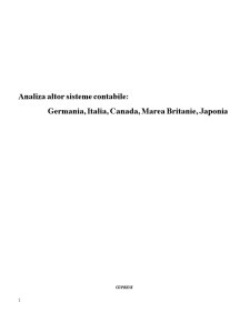 Analiza altor sisteme contabile - Germania, Italia, Canada, Marea Britanie și Japonia - Pagina 1