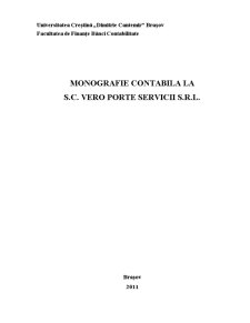 Monografie contabilă la SC Vero Porte Servicii SRL - Pagina 1