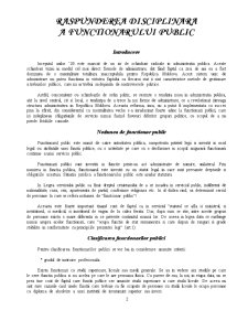 Răspunderea disciplinară a funcționarului public - Pagina 1