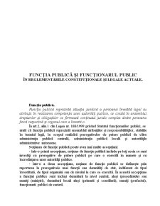 Funcția Publică și Funcționarul Public - Pagina 1