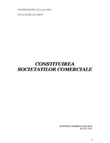 Constituirea Societatilor Comerciale - Pagina 1