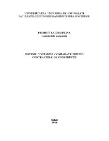 Sisteme contabile comparate privind contractele de construcții - Pagina 1