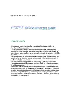 Funcțiile managementului firmei - Pagina 1