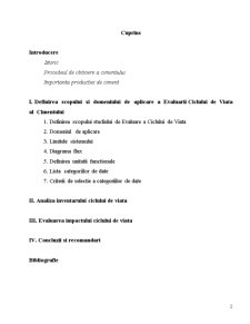 Evaluarea ciclului de viață al cimentului la SC Carpatcement Holding SA Bicaz - Pagina 2